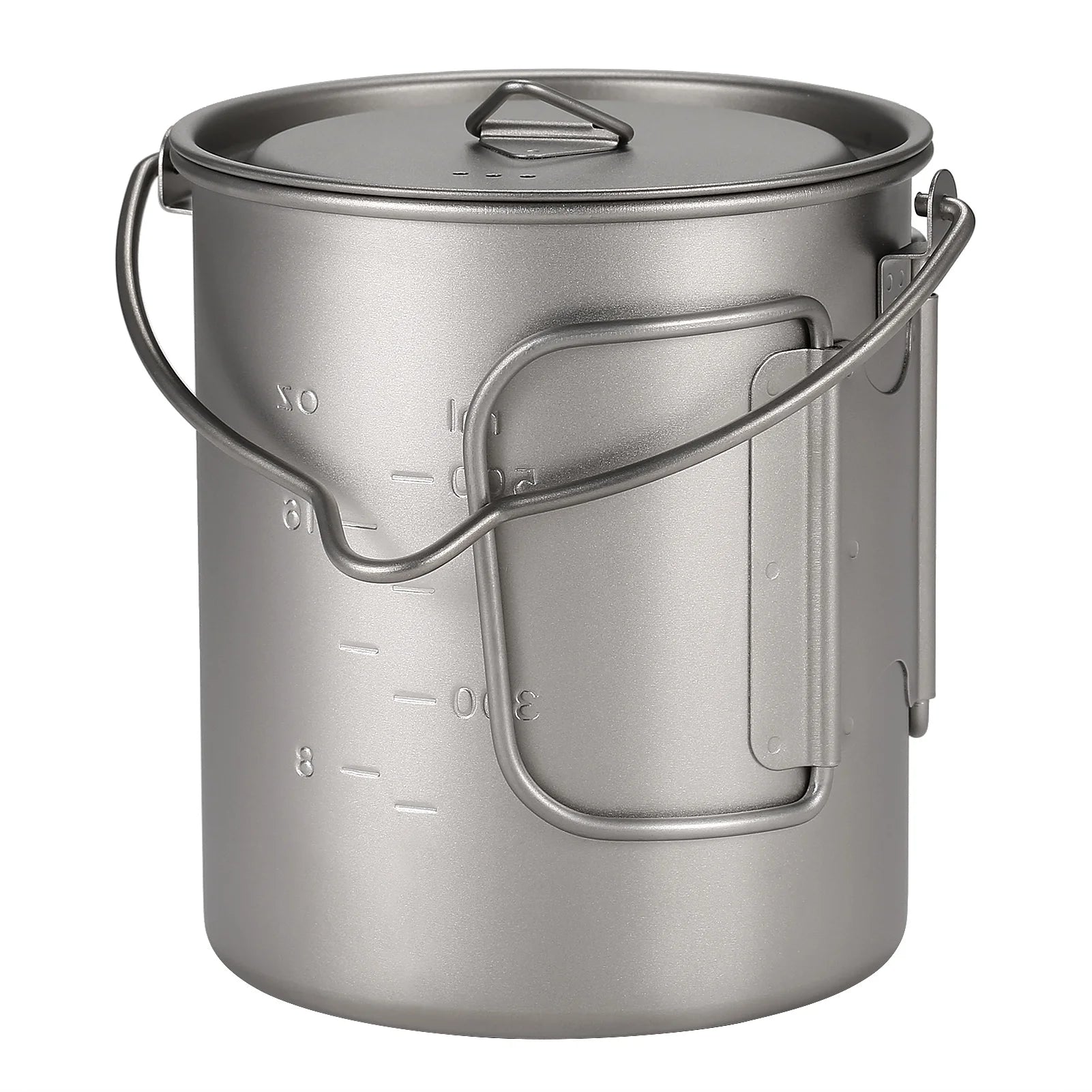 Ultralight 750ml Titanium Pot with Lid and Foldable Handle N821