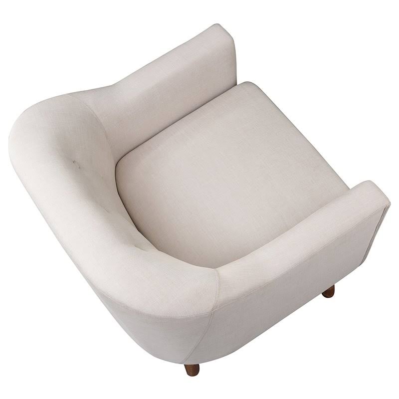 Cream Fabric Upholstered Accent Chair T117