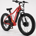 Adult Electric Mountain Bike AWD 26"x 4" Fat Tire 48V 15Ah 500W Dual Motor 7-Speed O8742