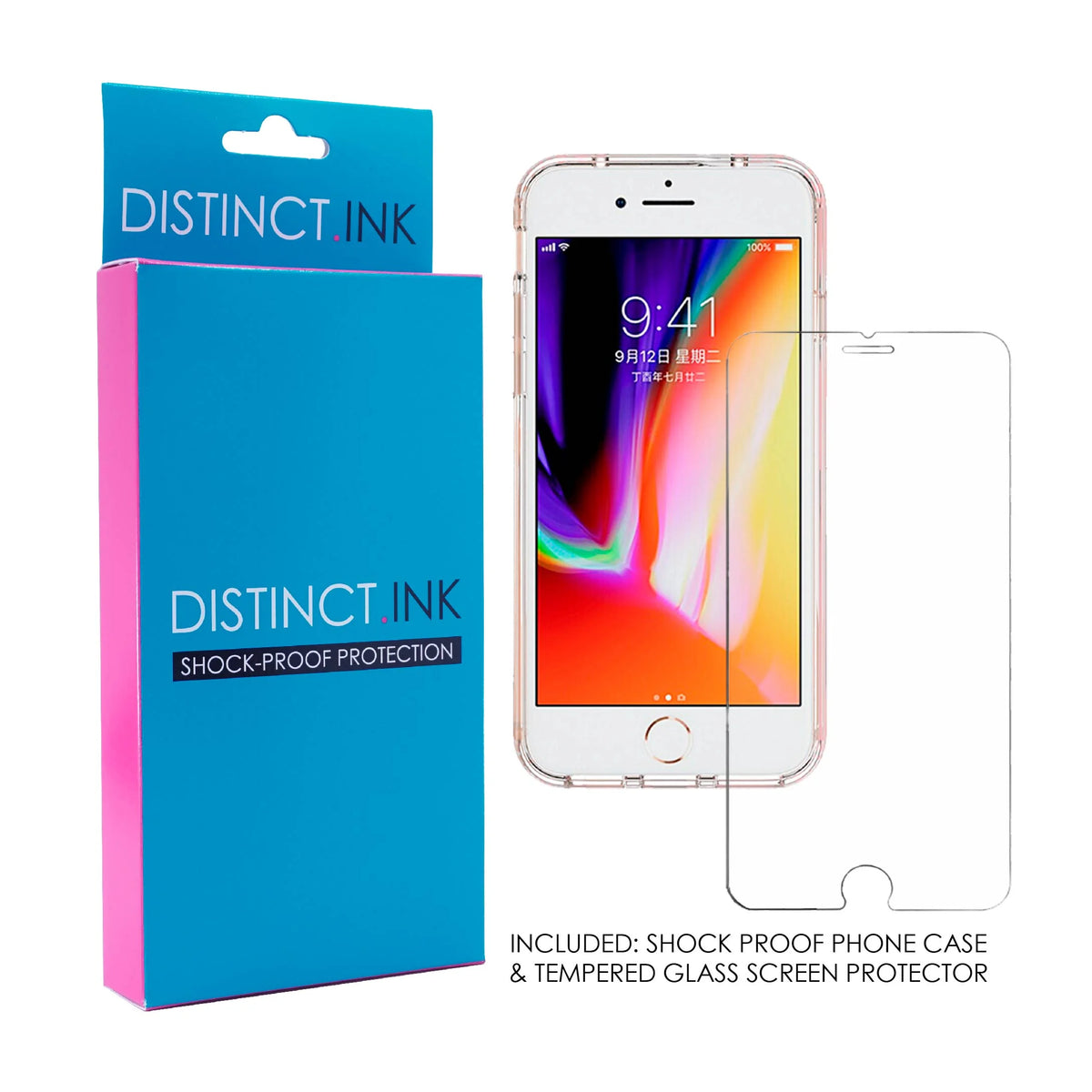 Clear Shockproof Hybrid Case for iPhone 7 8 SE with TPU Bumper Acrylic Back T1783