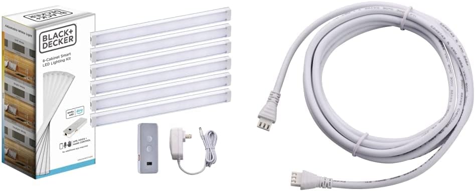 Under Cabinet Lighting Kit, Adjustable LEDs, 9 Bars, White N67895