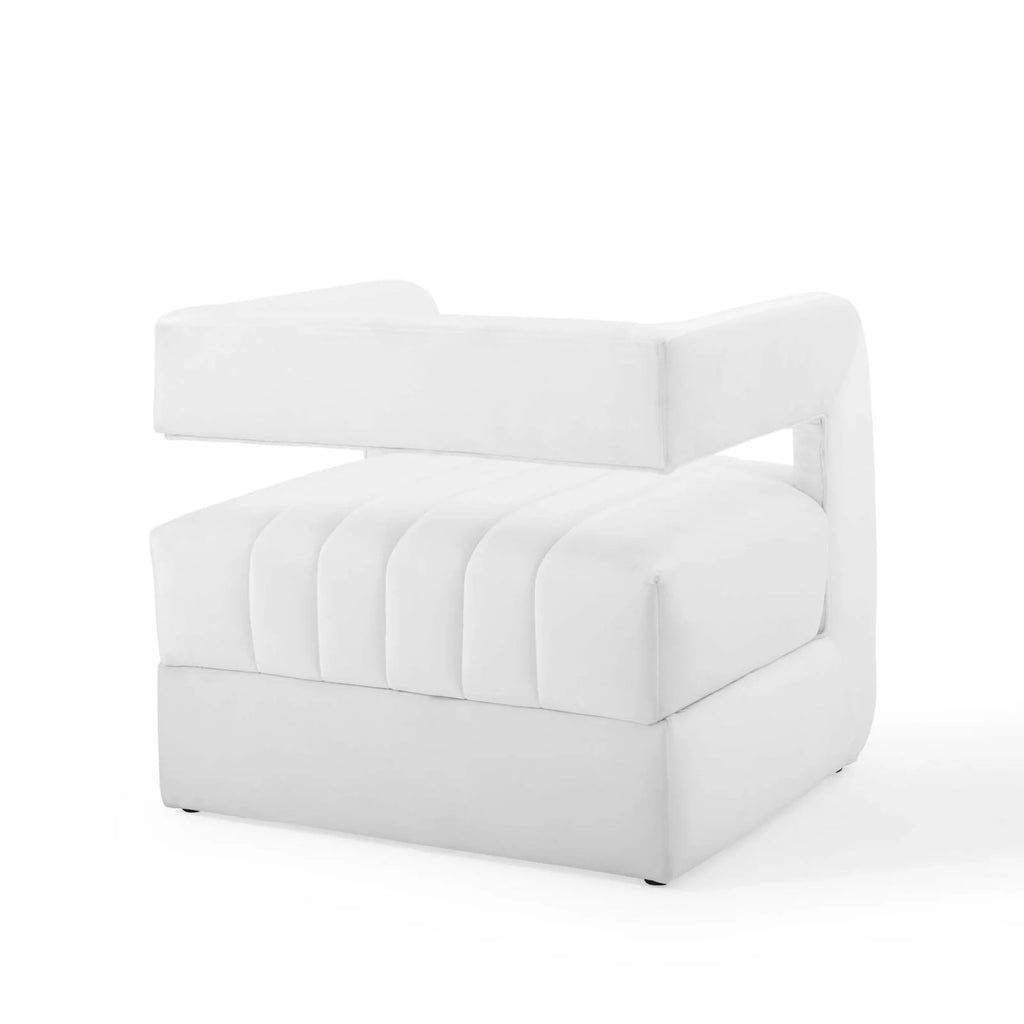 Tufted Performance Velvet Accent Armchair O690