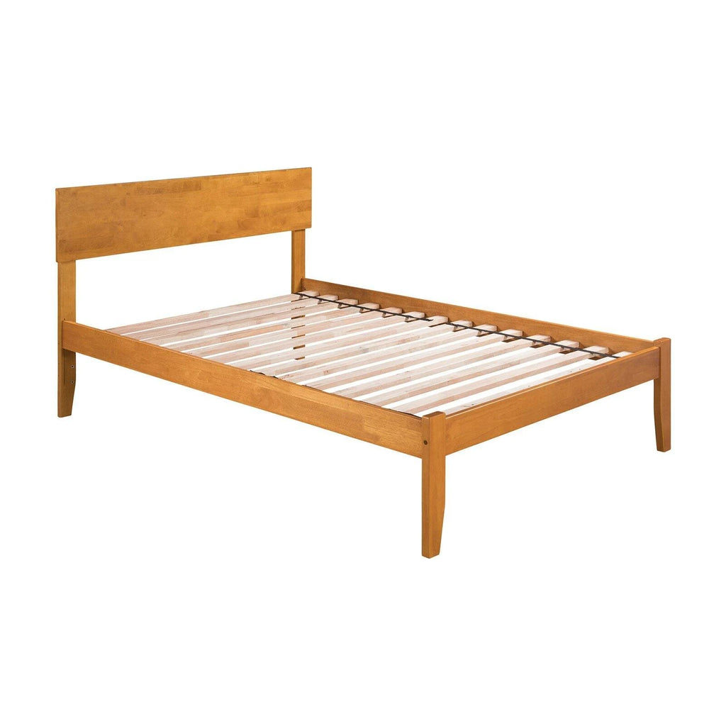 Caramel Latte Queen Bed with Open Foot Rail I100154