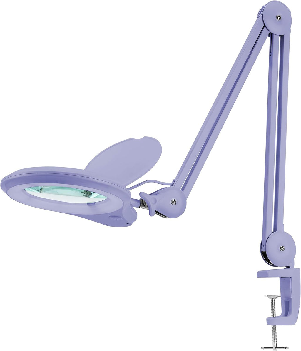 Magnifying Lamp with Clamp, 5 Diopter, Dimmable, Silver O331