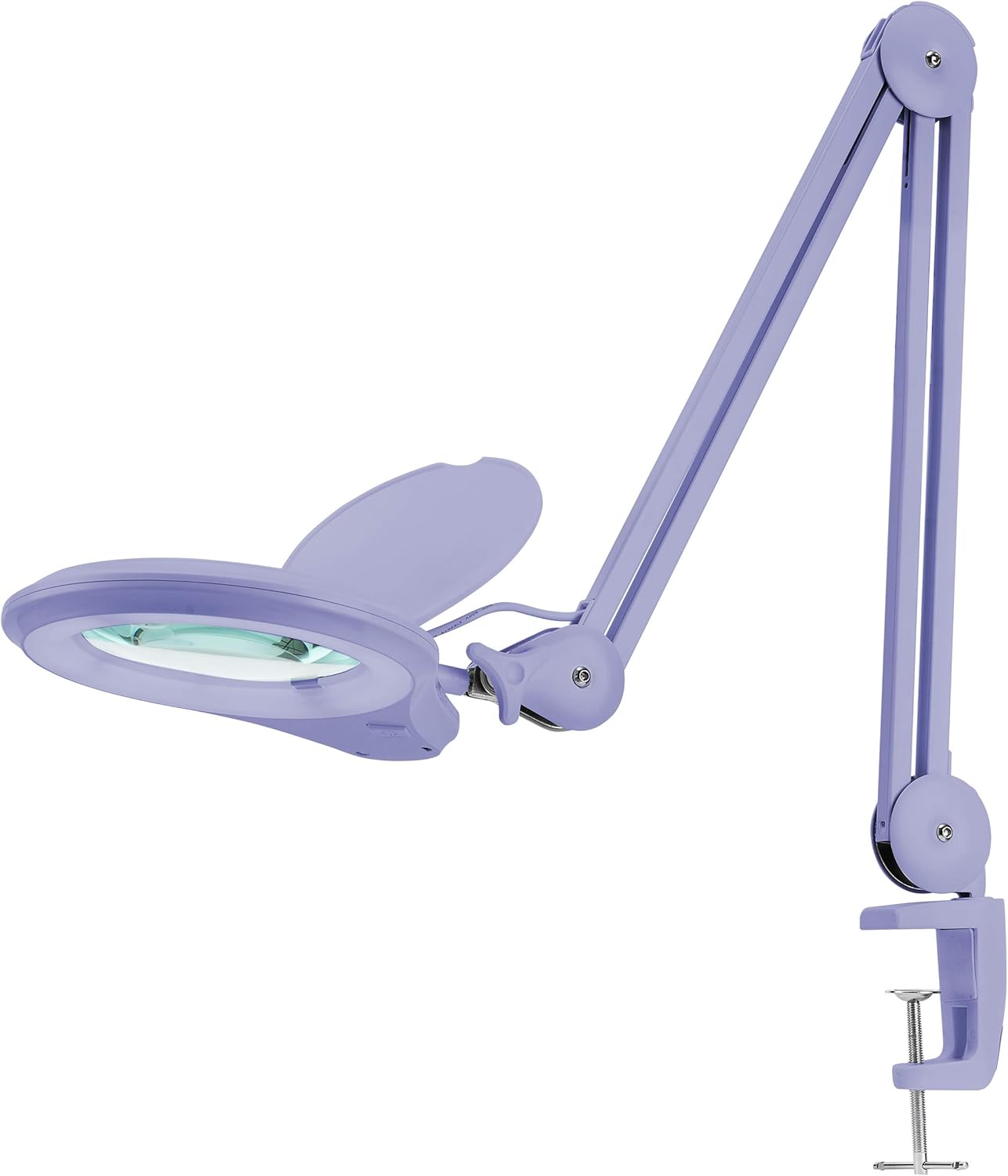 Magnifying Lamp with Clamp, 5 Diopter, Dimmable, Silver O331