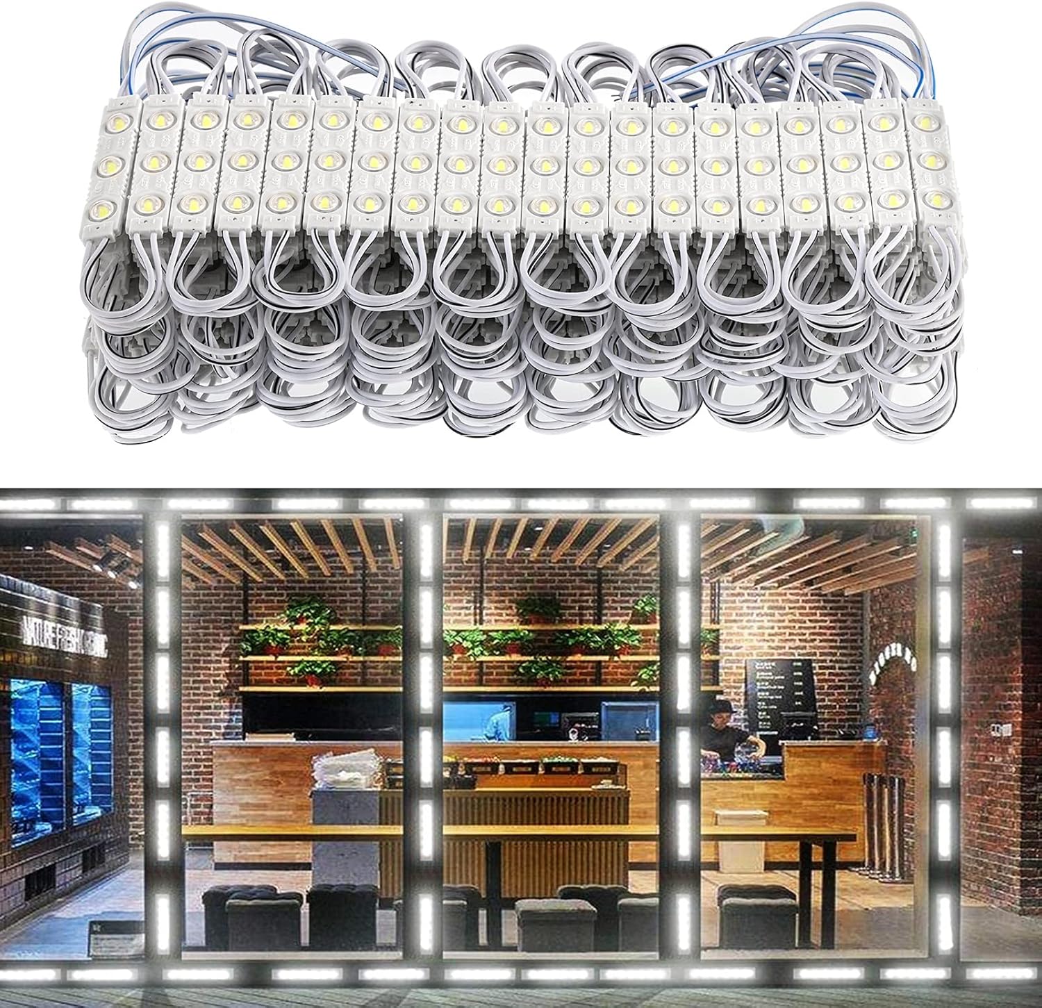 200PCS Daylight White 6500K 0.72W 12 Volt DC LED Modules Waterproof Pack of 2 E730
