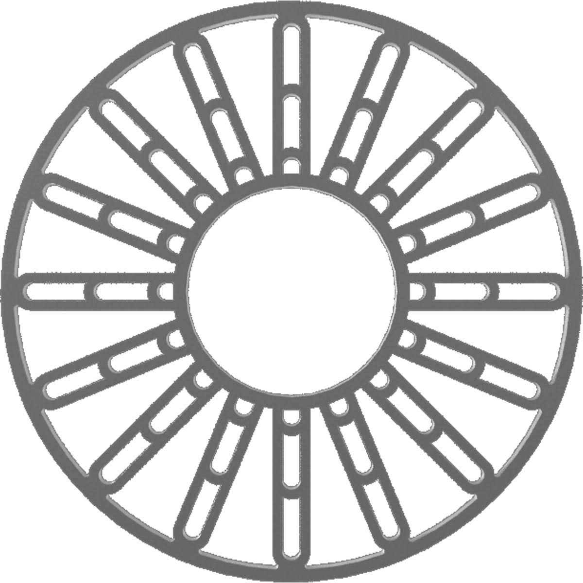 36x22OD x 13 1/8x22ID x 1x22P PVC Pierced Ceiling Medallion Y70688