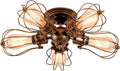 Vintage Metal Wire Cage Ceiling Light D40620