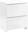 White 2-Drawer End Table A48985
