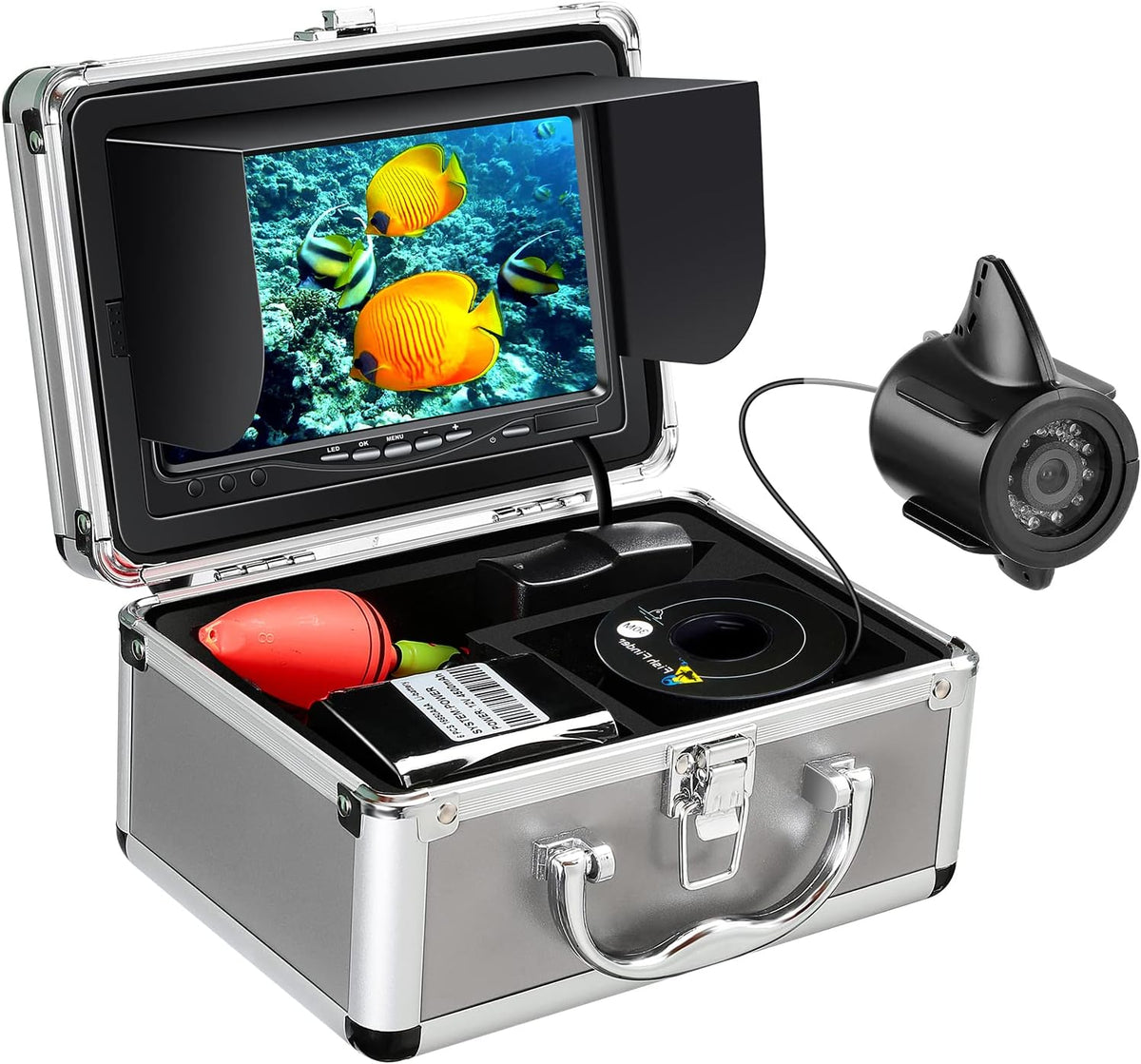 7'' Monitor Waterproof 12 Lights AHD 720p Fishing Camera T8973