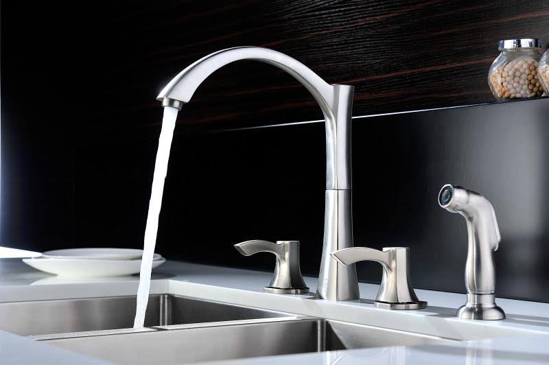 2-Handle Standard Kitchen Faucet in Brushed Nickel S130816