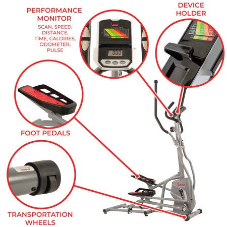 Gray Magnetic Elliptical Trainer U649043
