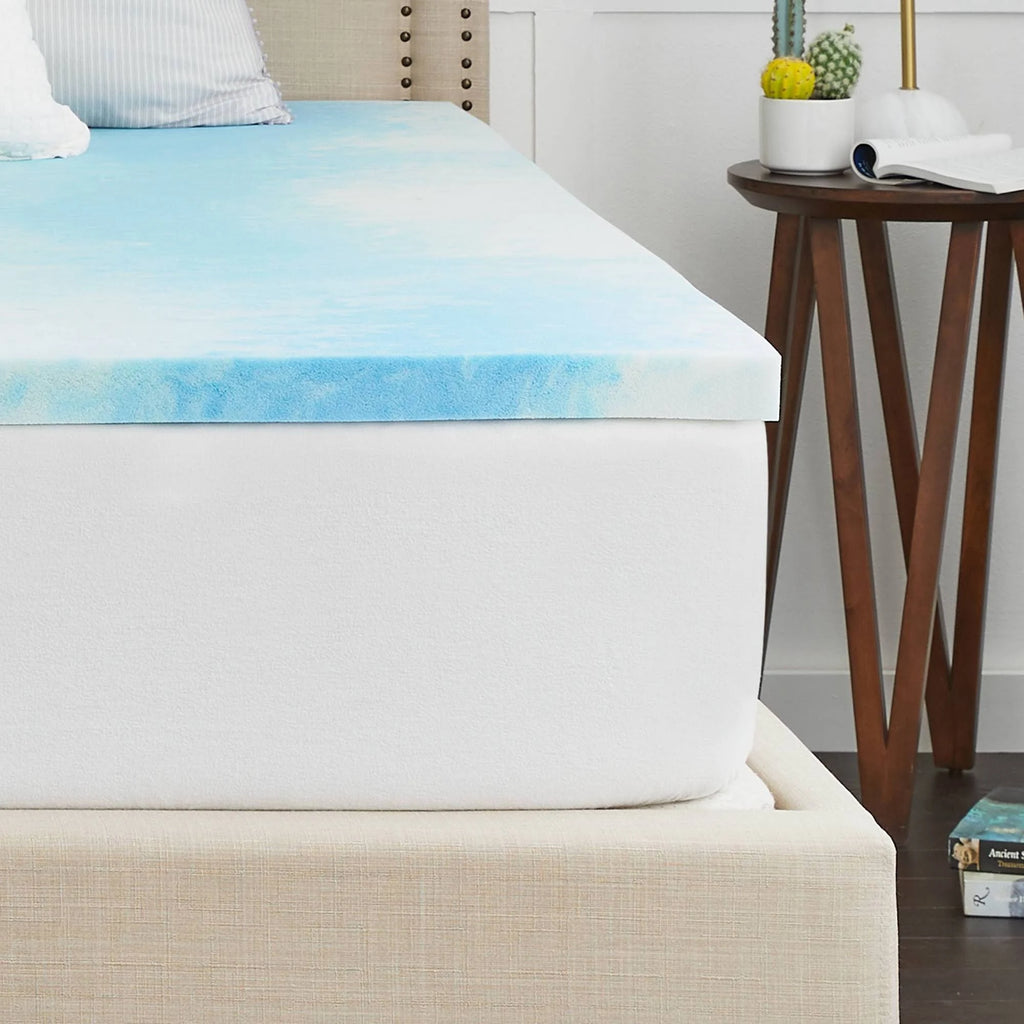 Queen White Memory Foam Mattress Topper N345