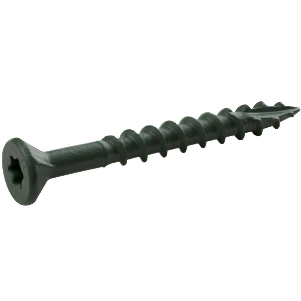 1.625 in. No.8 Star Bugle Head Exterior Deck Screws Green Case of 12 T7423