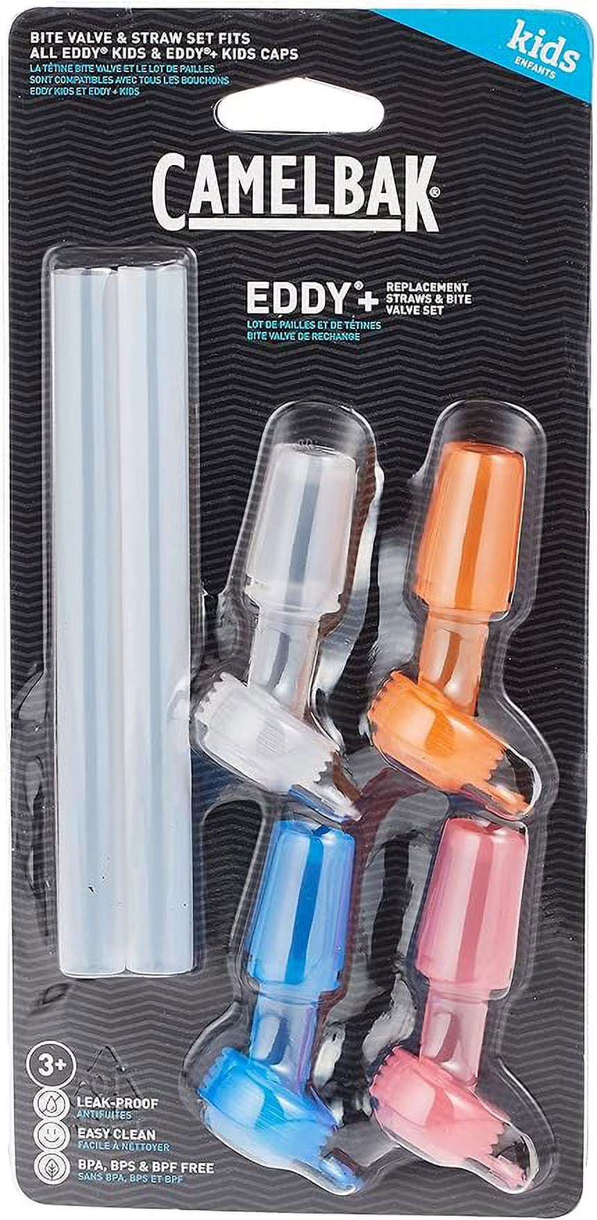 Multi Color Kids 4-pack Bite Valve Straws U232