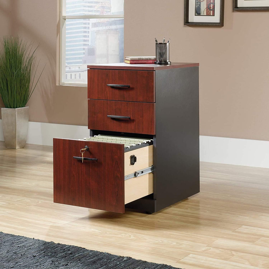 3 Drawer File Storage Cabinet in Classic Cherry D35194