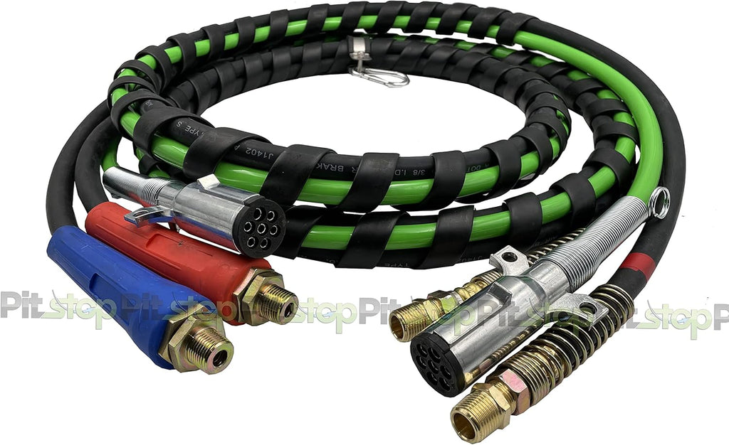 3 in 1 ABS & Power Air Line Hose Wrap 7 Way Electrical Cable with Handle Grip Y32126