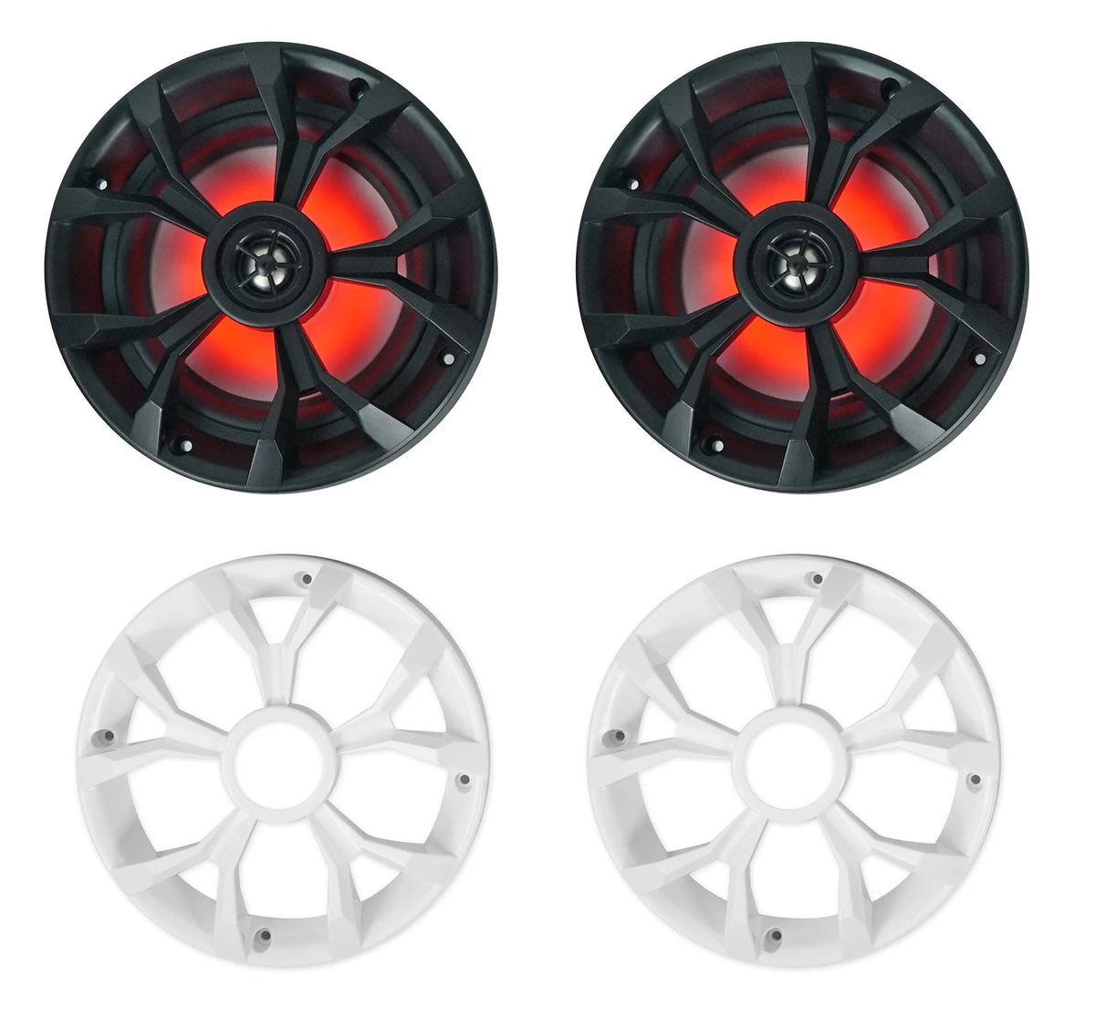 6.5" 700w Marine Wakeboard LED Speakers Receiver Amplifier Amp Kit F5400