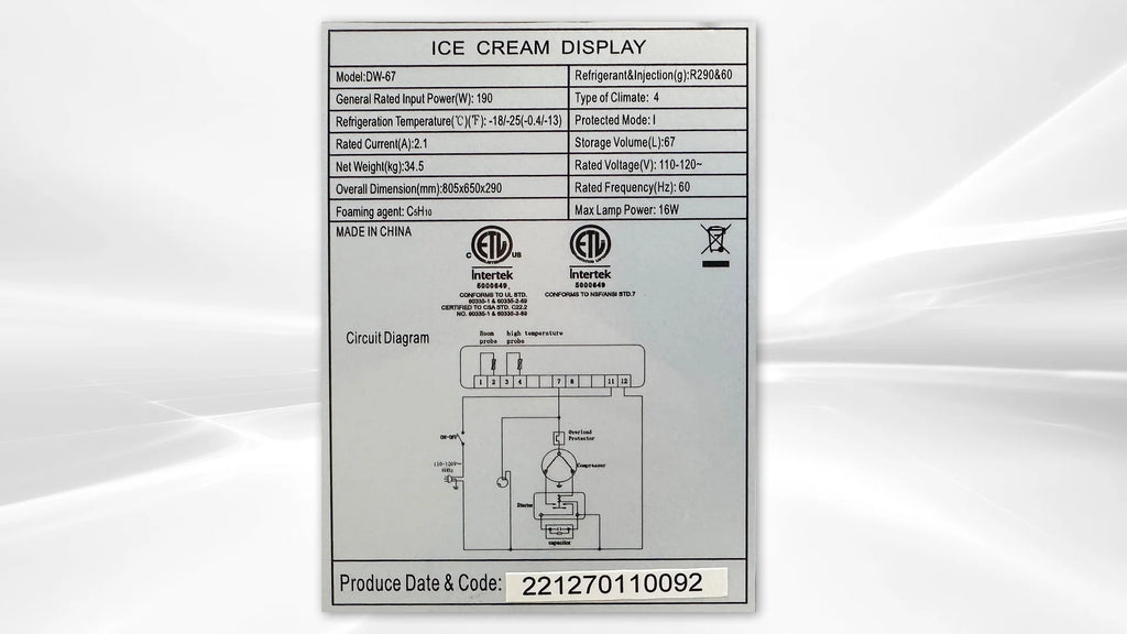 32 in. Commercial 4 Pan Countertop Gelato Ice Cream Display Case Q16740