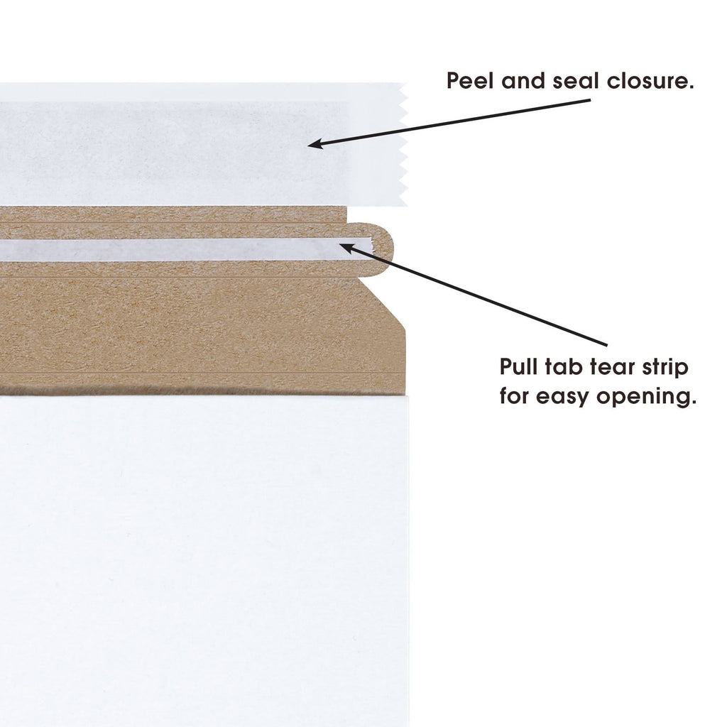 White Self-Seal Flat Mailers 100/Case Q8826