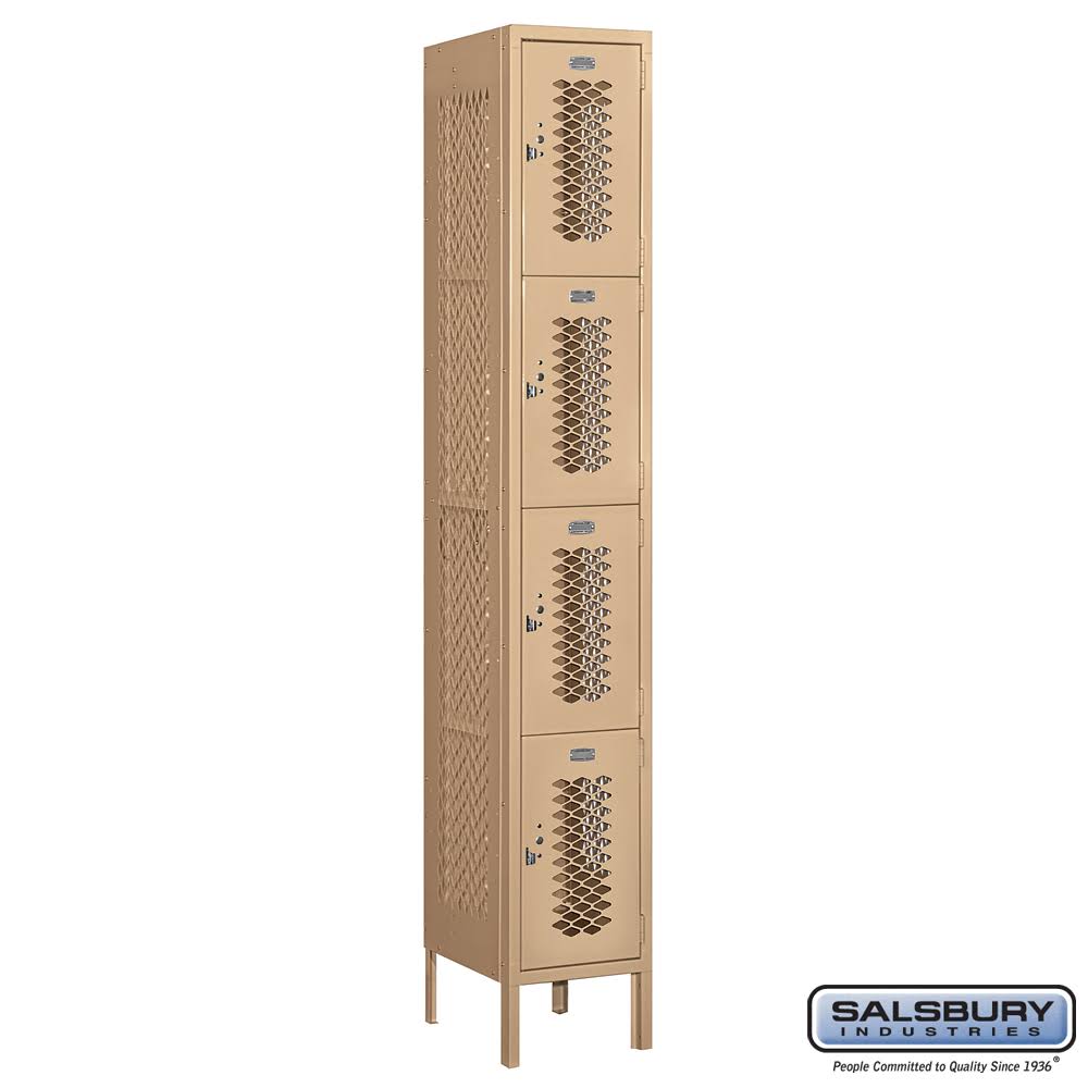 12-in Wide Four Tier Vented Metal Locker T74192