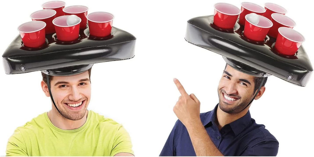 Inflatable Pong Hat Game Set with 16oz Red Cups and Pong Balls U979529