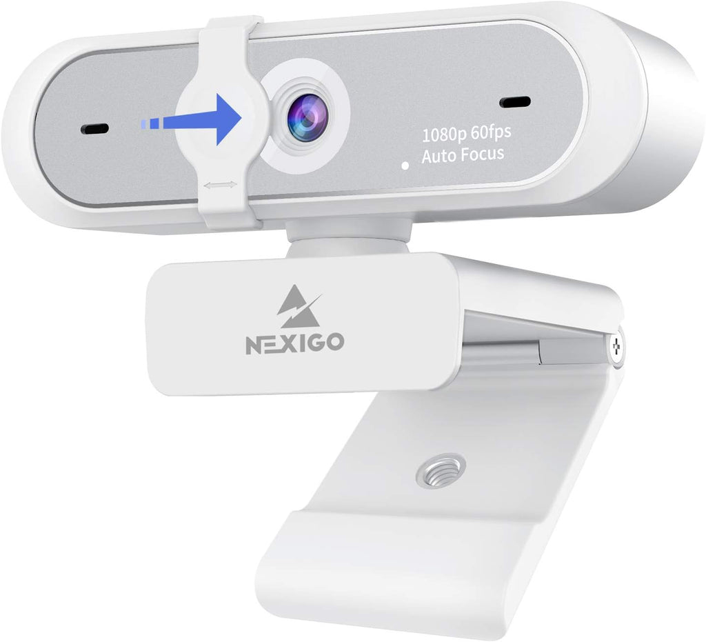 1080P 60FPS Autofocus Webcam with Dual Microphone & Cover, Pack of 2 N709