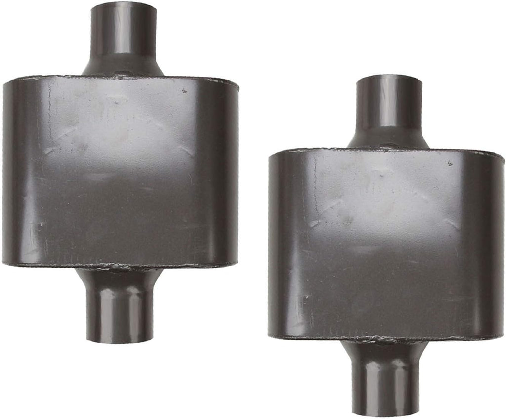 Pair of Single Chamber Race Muffler 2.25" Center/Center Universal Pack of 2 K80137