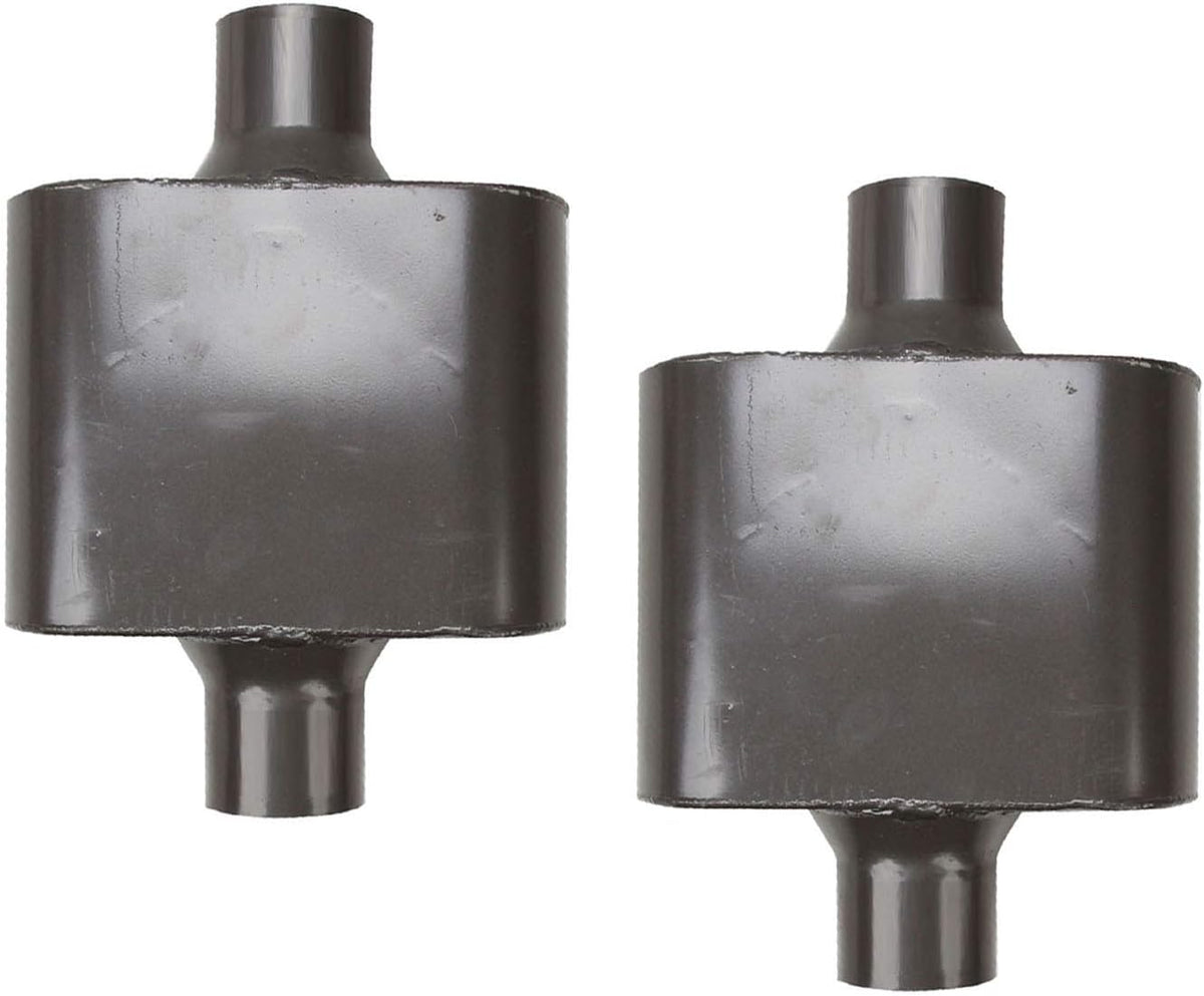 Pair of Single Chamber Race Muffler 2.25" Center/Center Universal Pack of 2 K80137