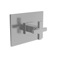 Flat Black Shower Trim Plate with Cross Handle B853