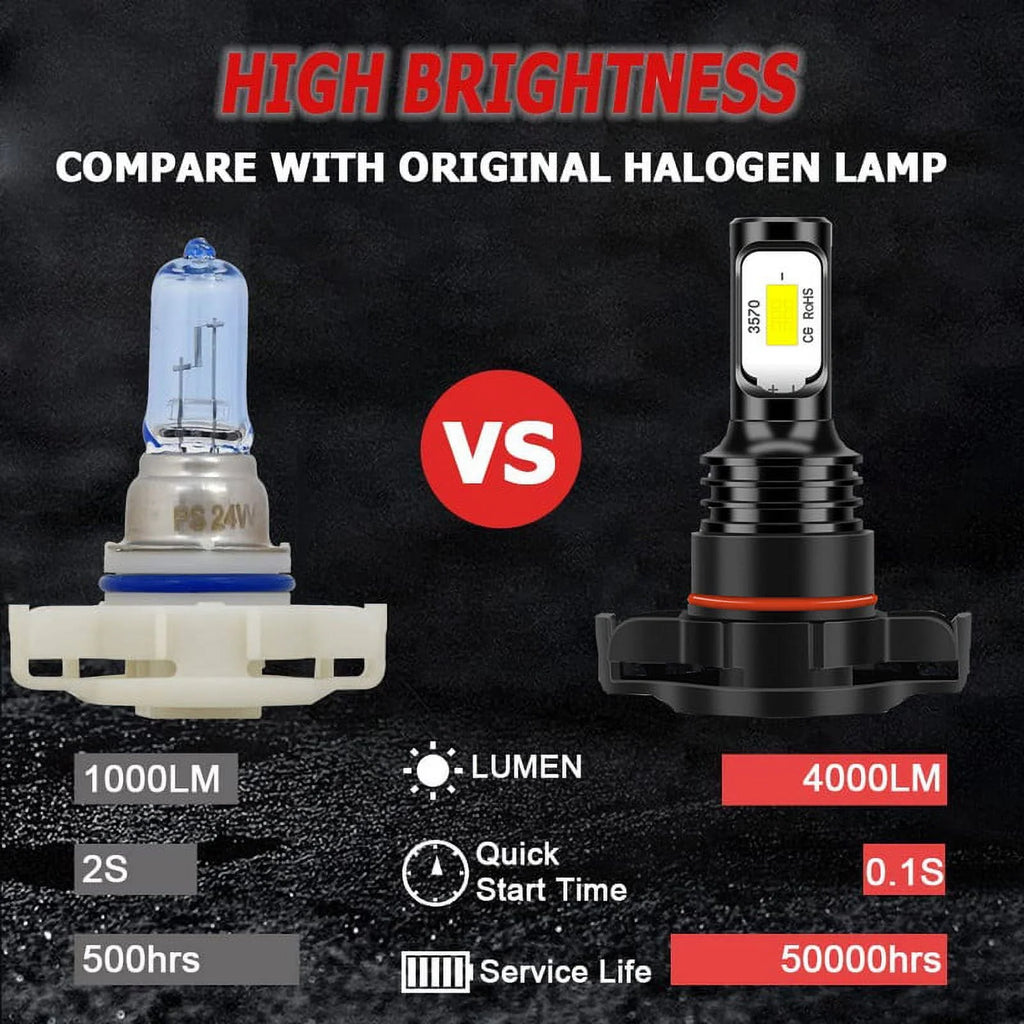 Ice Blue LED Fog Light Bulbs 2504 D670644