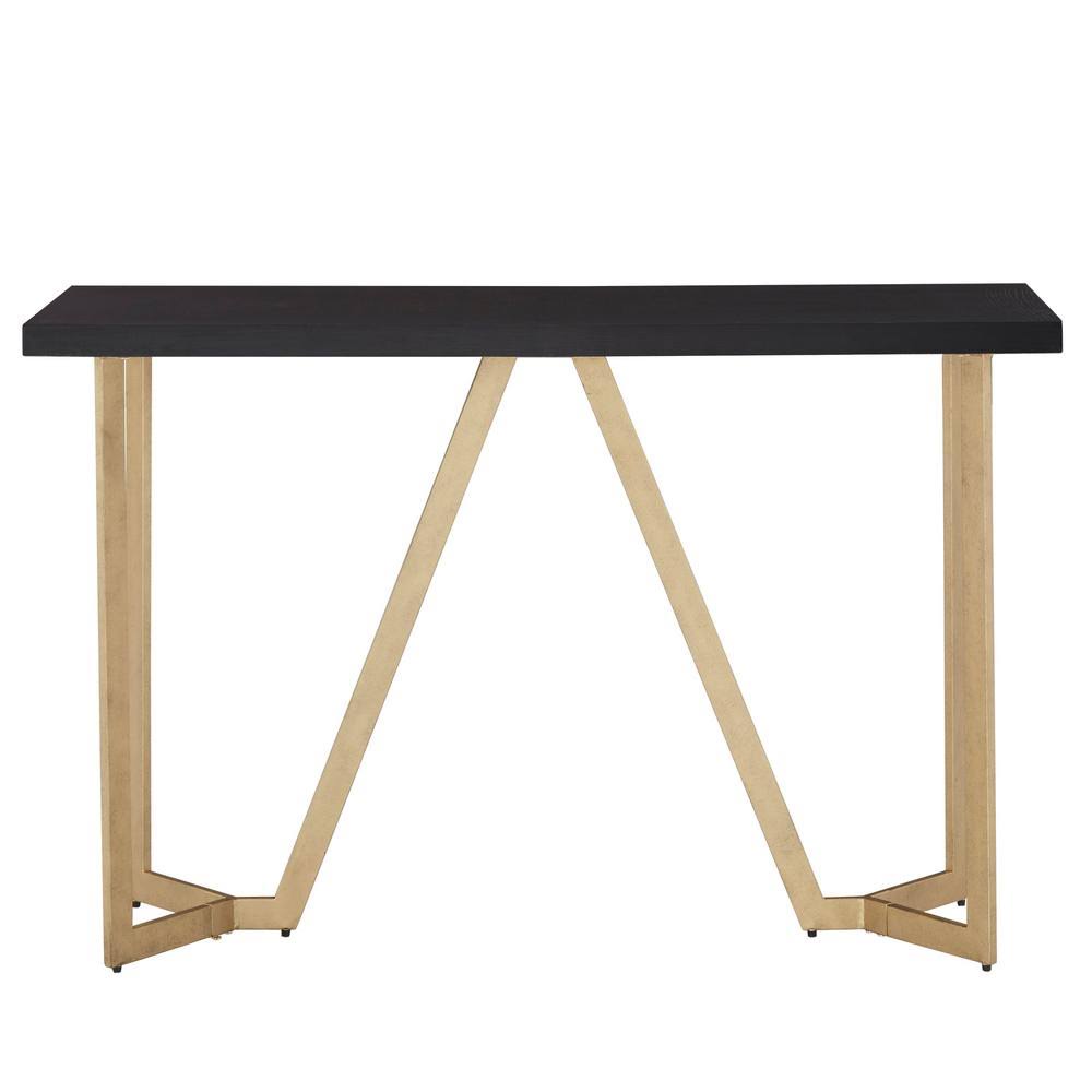 Black and Gold Metal Base Sofa Table F6768
