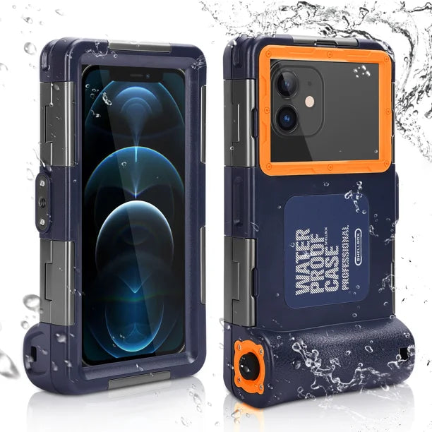 Waterproof Protective Case for Phones Up to 6.9 Inch with Lanyard R80108
