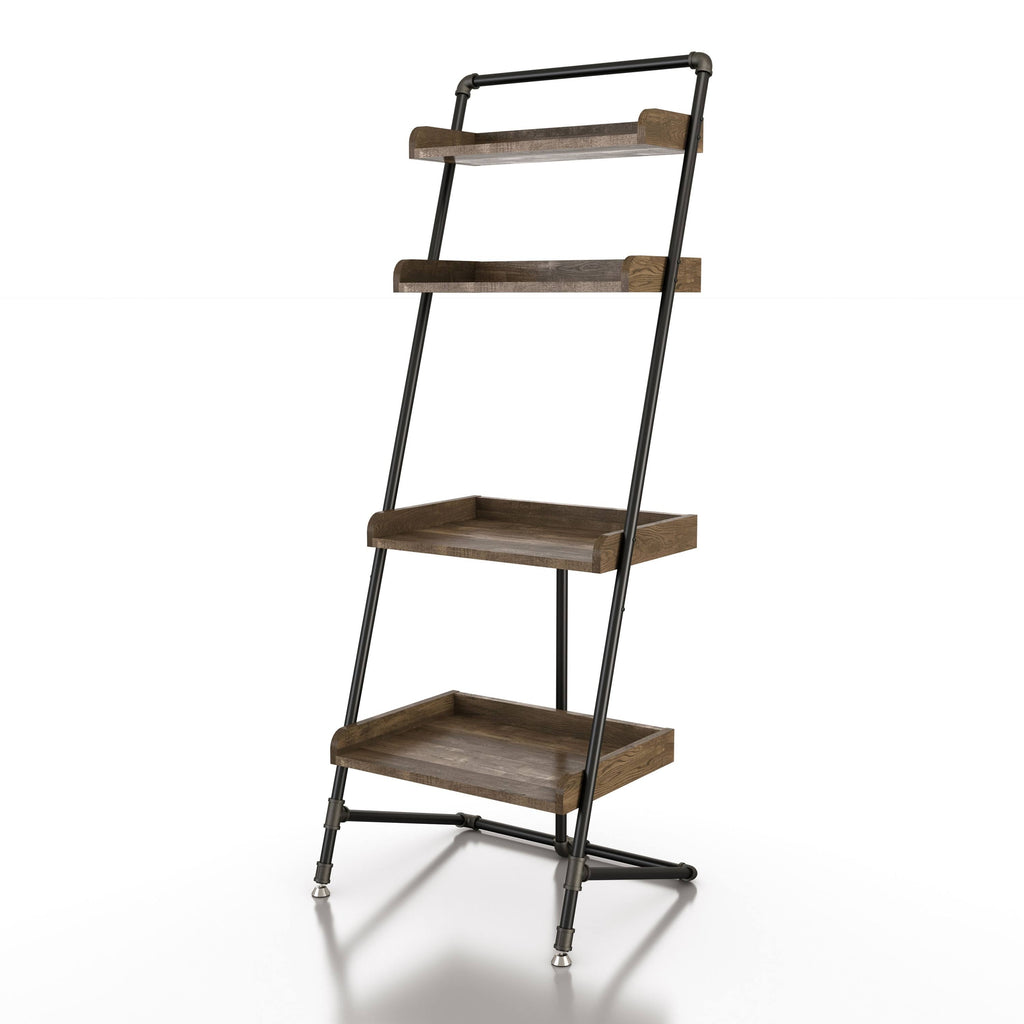 Light Hickory 2-Piece Desk and Display Shelf Set S923823