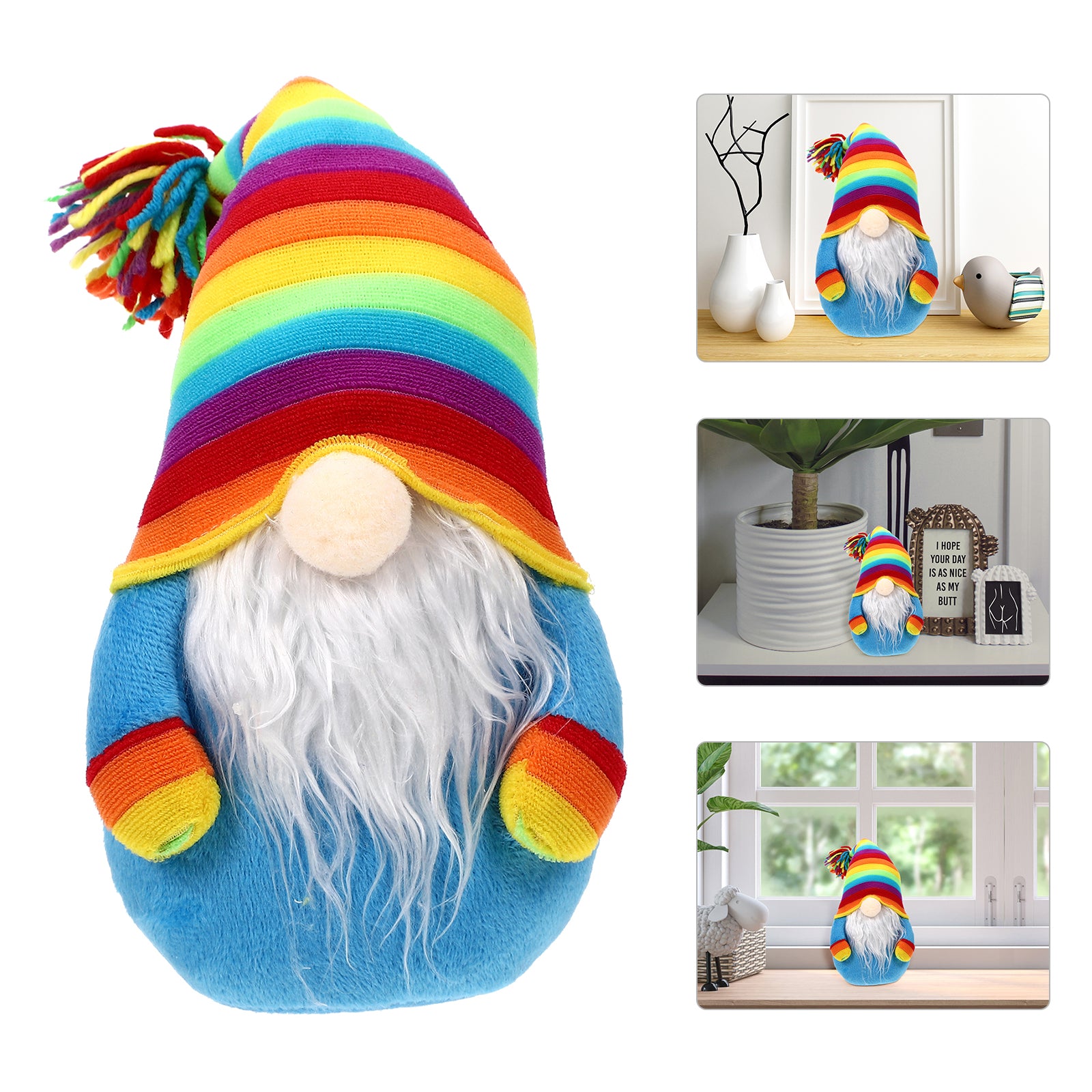 Rainbow Plush Gnome Doll Stuffed Decor P1044