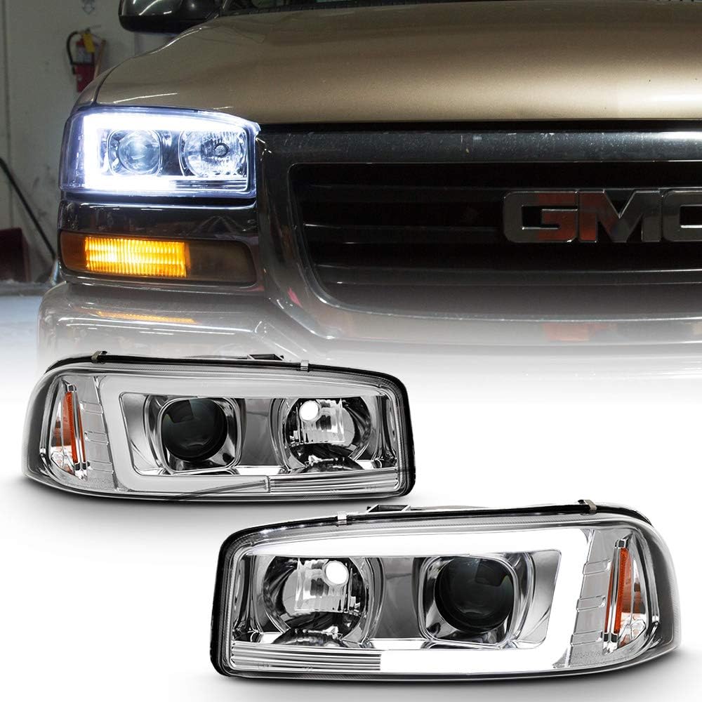 Black LED Projector Headlights Set Left Right L22125