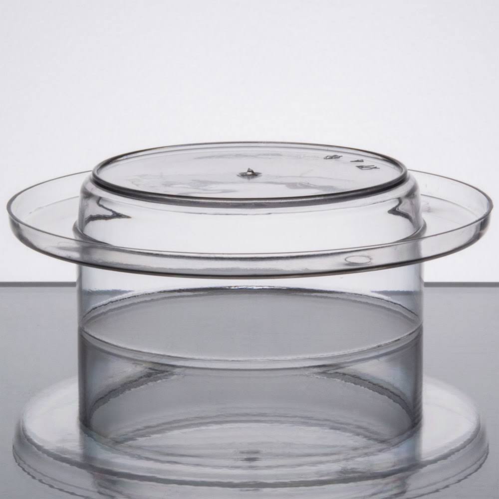 2 oz Clear Round Tray with Lid, 120/Case E6060