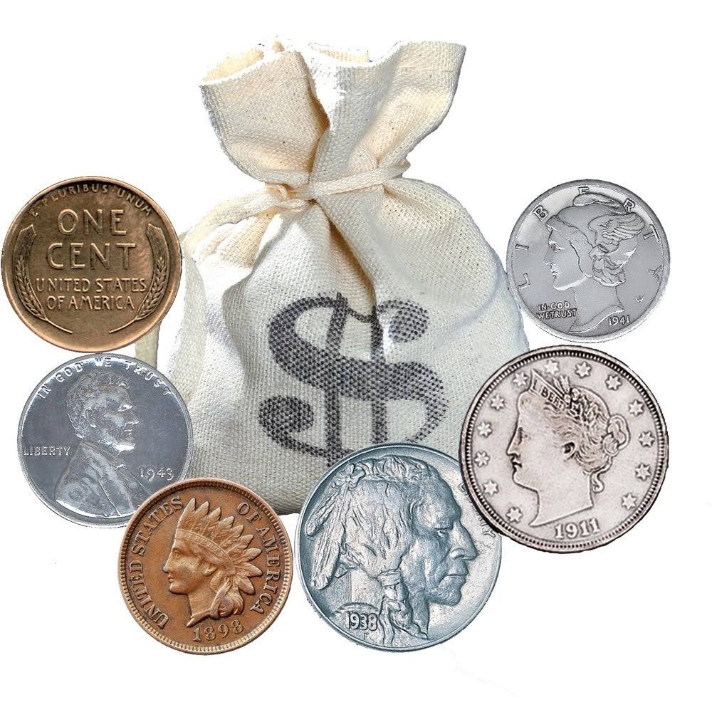 Bankers Bag of Over 60 Historic Coins C707
