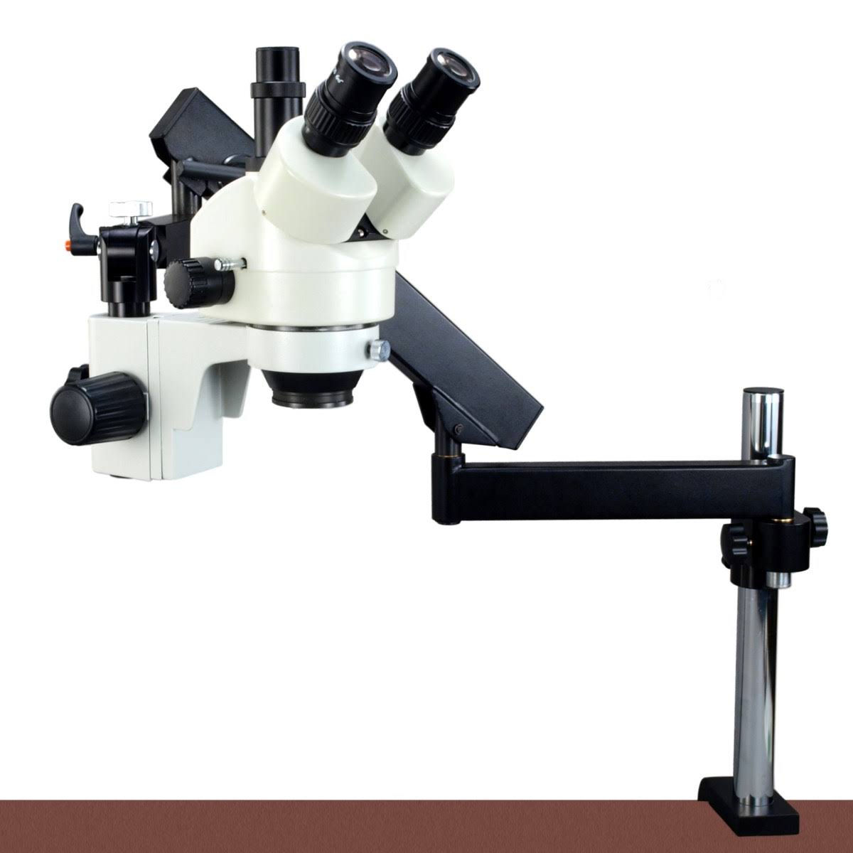 7X-45X Zoom Trinocular Stereo Microscope on Articulating Arm Post Stand M5294