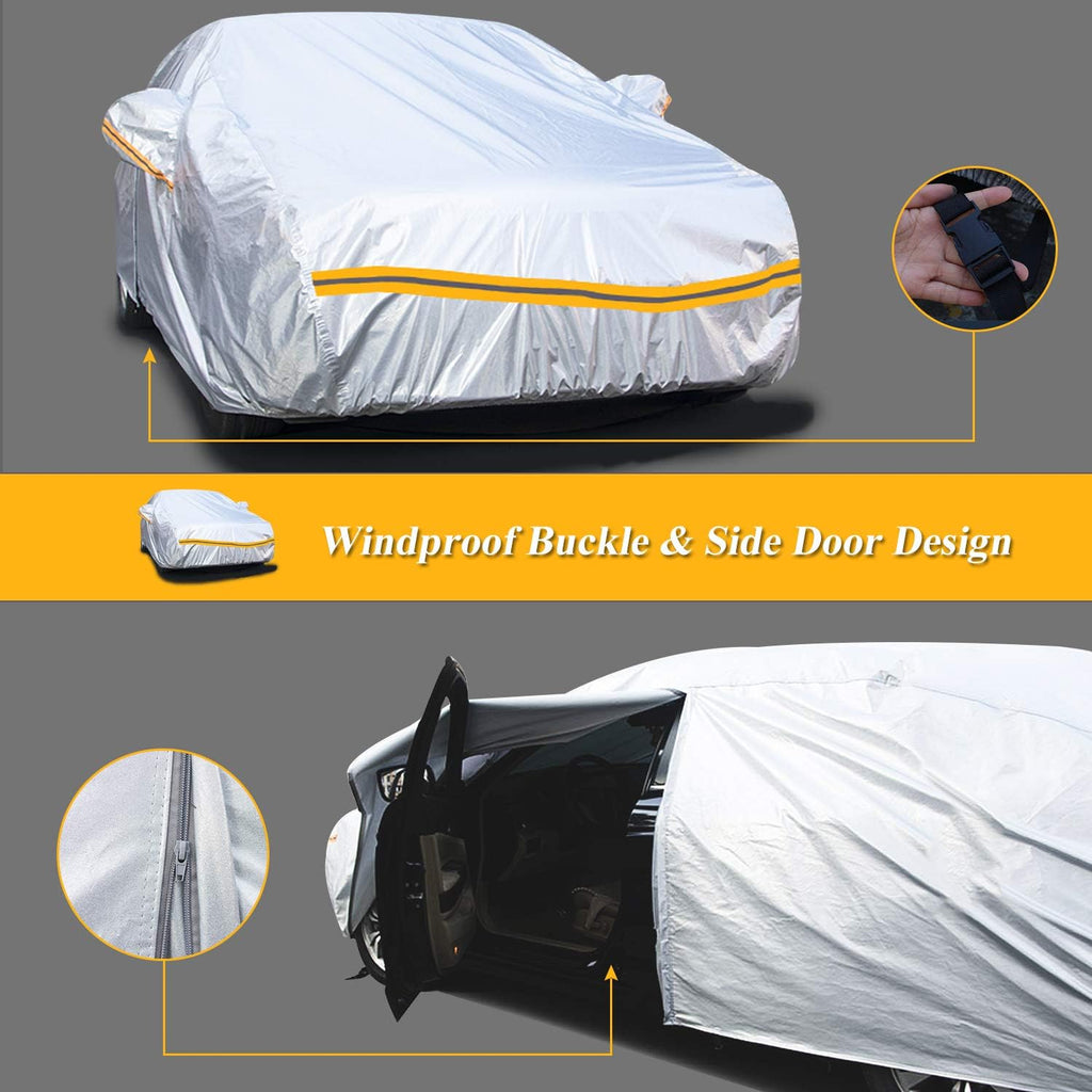 6 Layers Waterproof Car Cover with Zipper Cotton Z59979