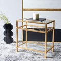 Gold Leaf Glass Side Table H5253