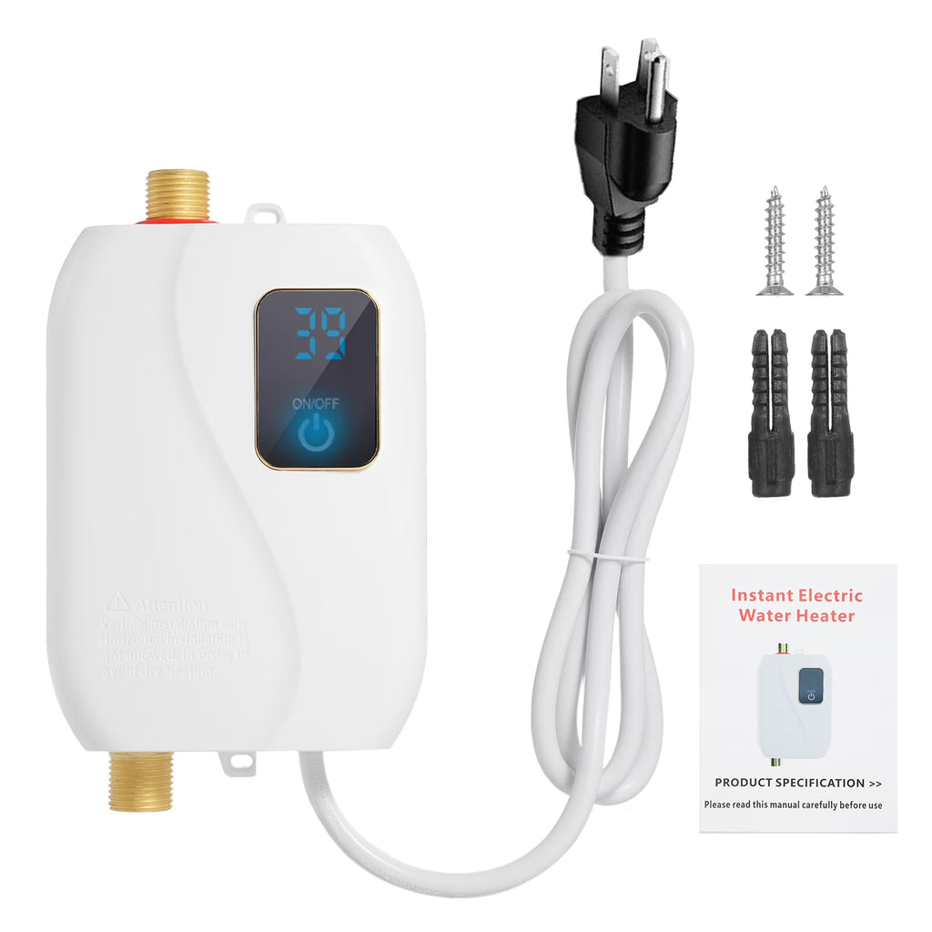 Instant Water Heater 3000W Electric Tankless with LCD Display B778