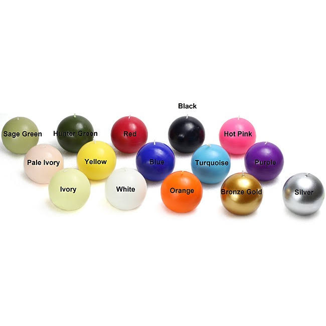 96 Pcs Sage Green Ball Candles L135