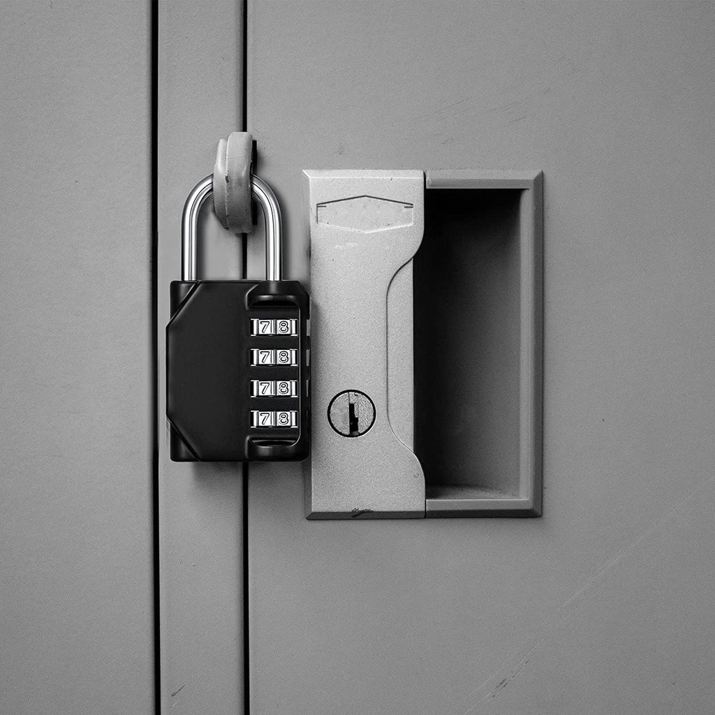 Combination Padlock 4 Digit Waterproof (Black, 24 Pieces) M27473