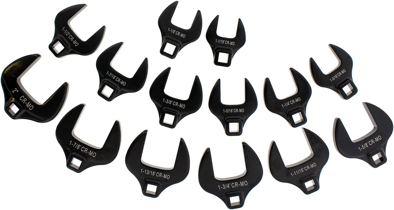 14-Piece SAE Standard Crowfoot Wrench Set, 1/2in Drive O930847