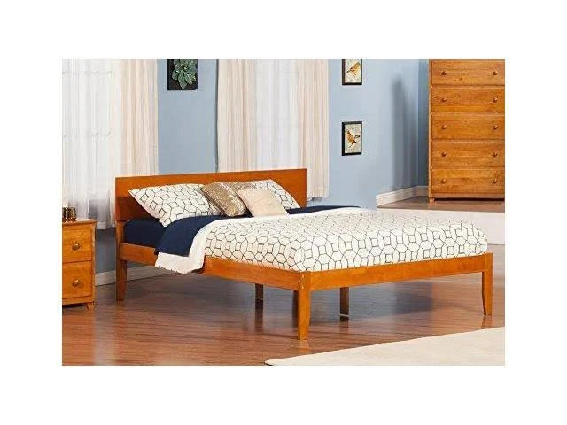 Caramel Latte Queen Bed with Open Foot Rail I100154