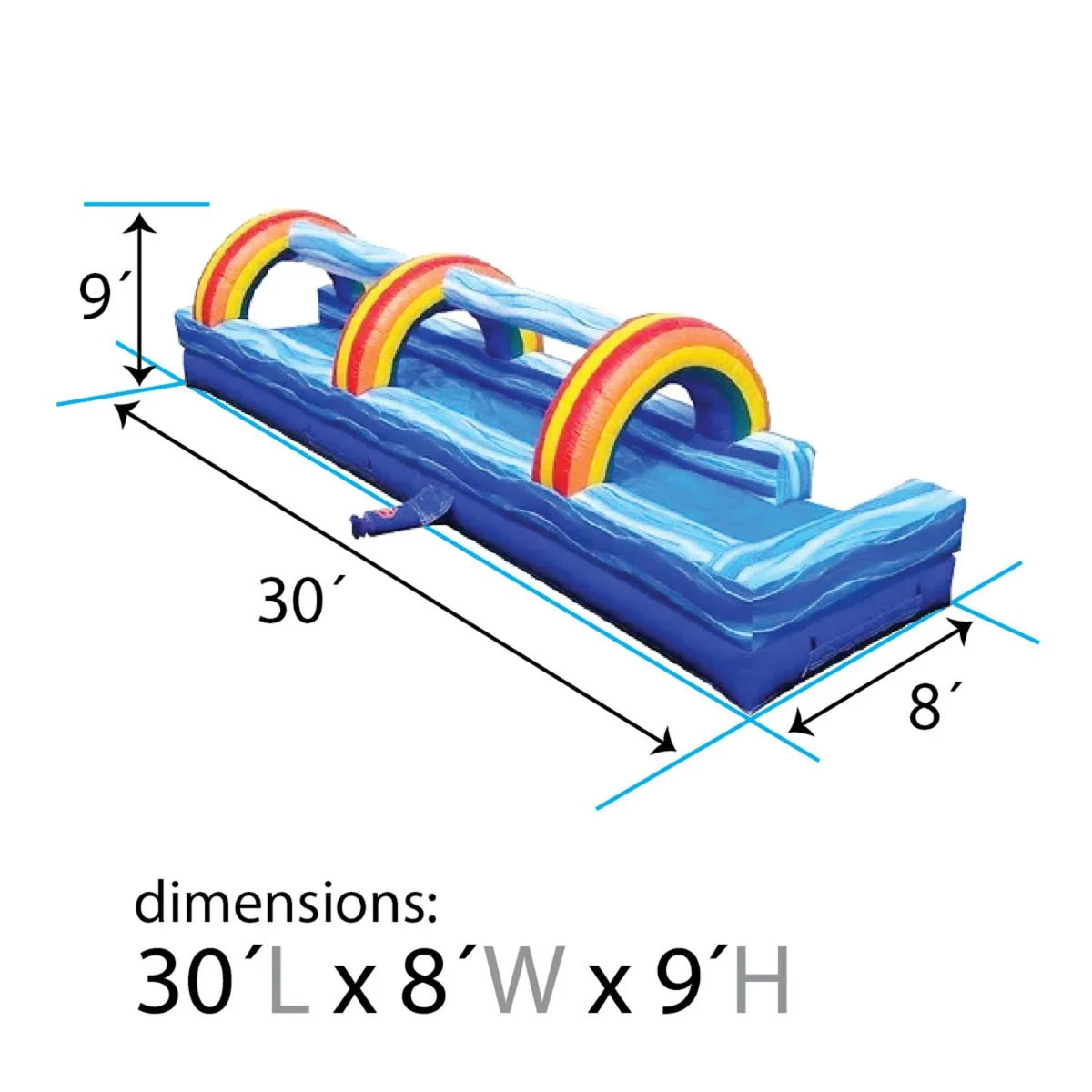 Commercial Inflatable Water Slide Bounce House Slip and Slide Trio R355058