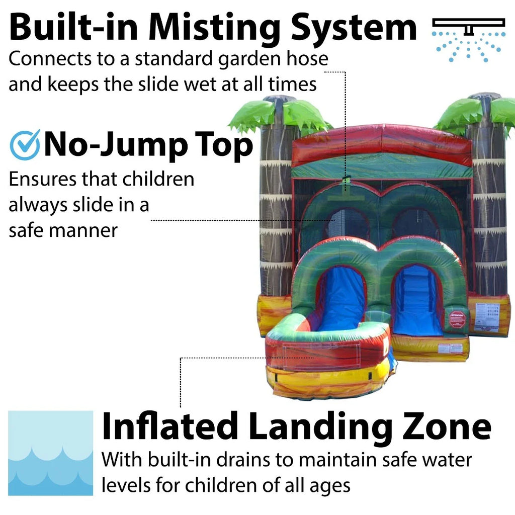 Commercial Inflatable Water Slide Bounce House Slip and Slide Trio R355058