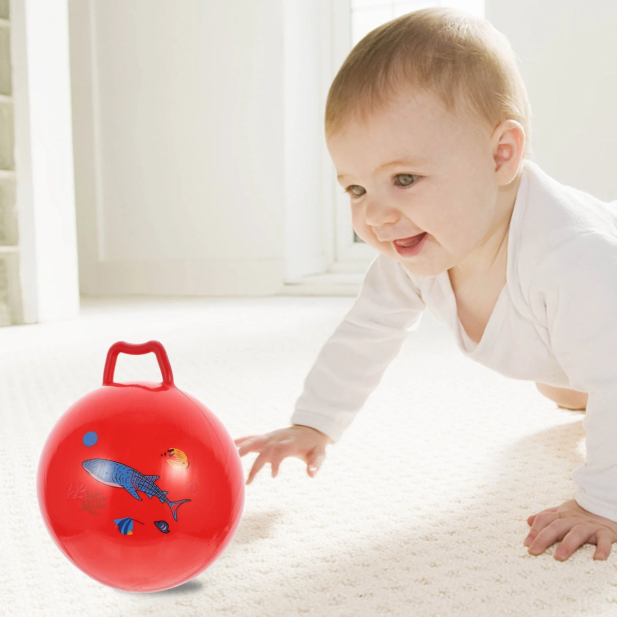 3Pcs Inflatable Hopper Balls with Handle M49079