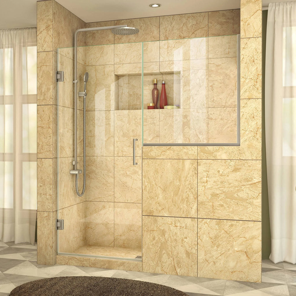 Brushed Nickel Hinged Shower Door N169